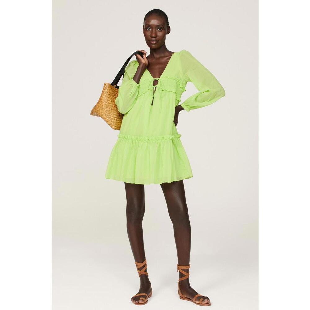 Nicholas Brynn Tiered Dress Size 4 Cut off Sleeves